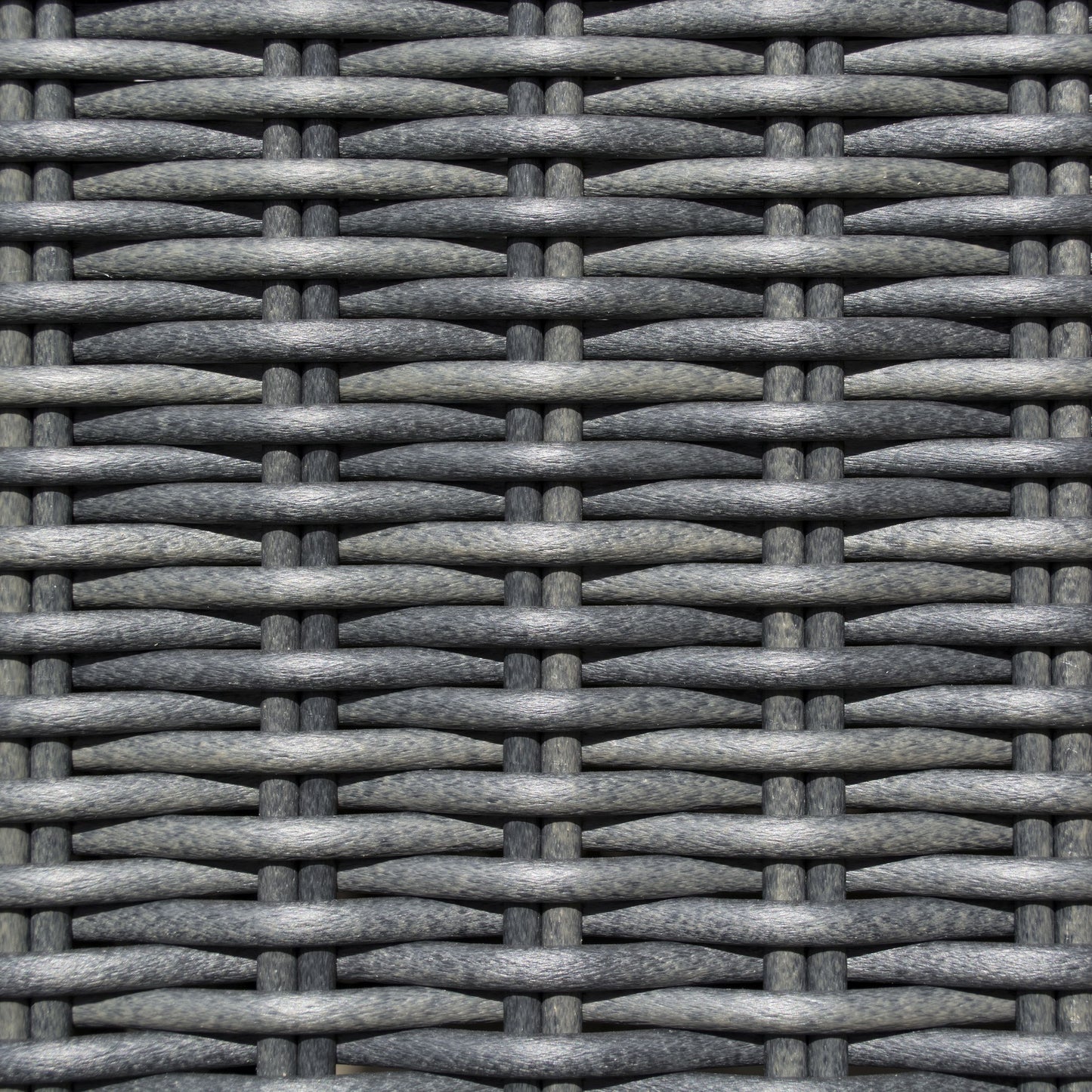 Foggia 4 Seater Sofa Set - Half Round Rattan Effect Wicker Weave in Grey