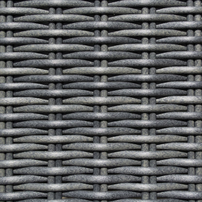 Foggia 4 Seater Sofa Set - Half Round Rattan Effect Wicker Weave in Grey