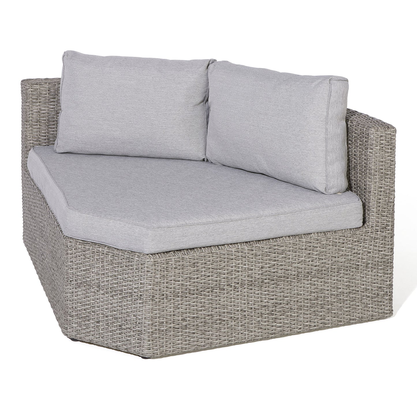 Parma 8 seater Lounge and Dining Set - Flat Rattan Effect Wicker Weave in Grey