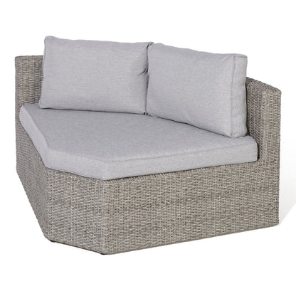 Parma 8 seater Lounge and Dining Set - Flat Rattan Effect Wicker Weave in Grey