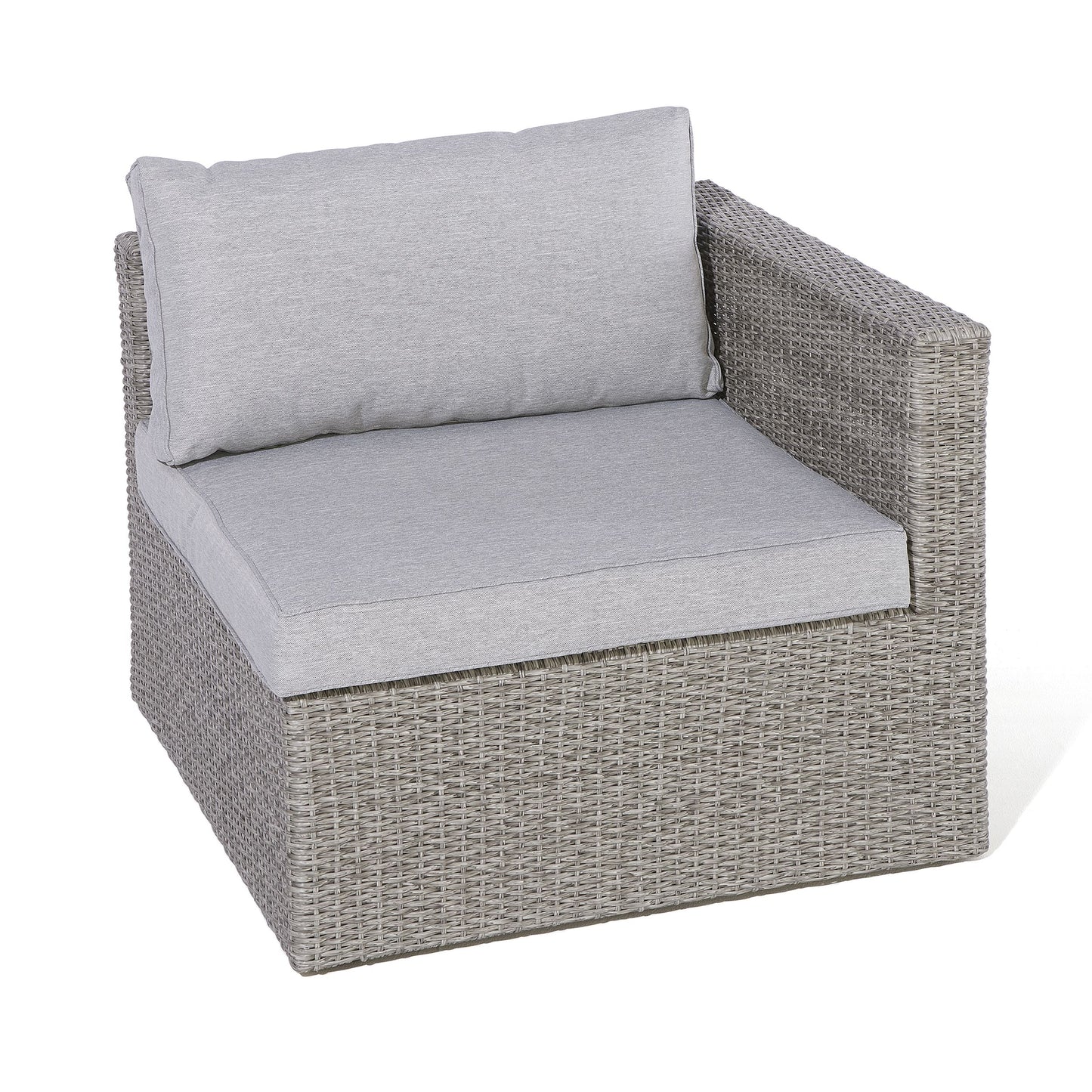 Parma 8 seater Lounge and Dining Set - Flat Rattan Effect Wicker Weave in Grey