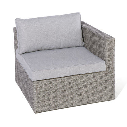 Parma 8 seater Lounge and Dining Set - Flat Rattan Effect Wicker Weave in Grey