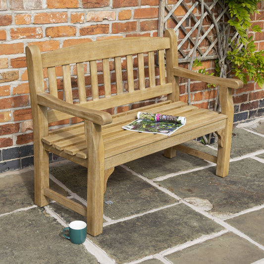 Hardwood 2 Seater 4ft Garden Bench