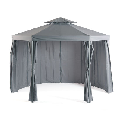 Arezzo Large Hexagonal Gazebo in Grey