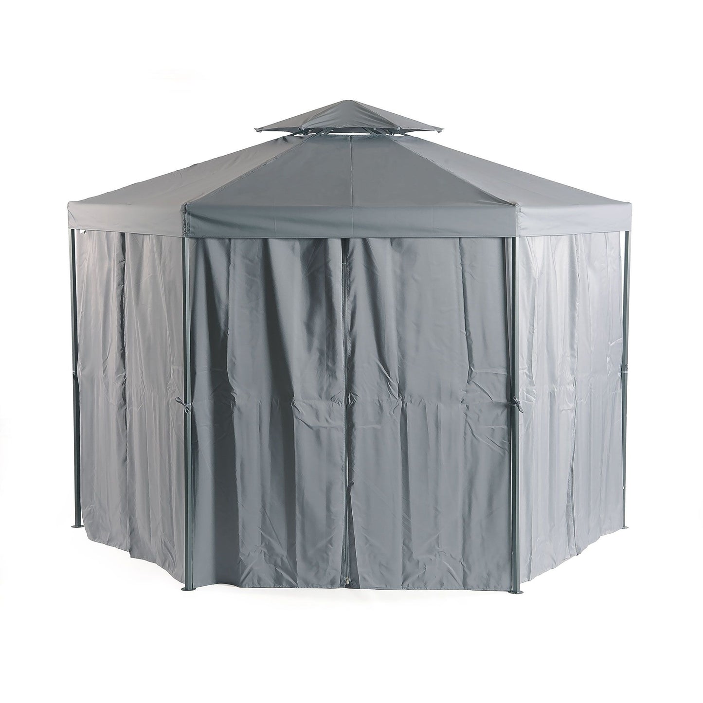Arezzo Large Hexagonal Gazebo in Grey