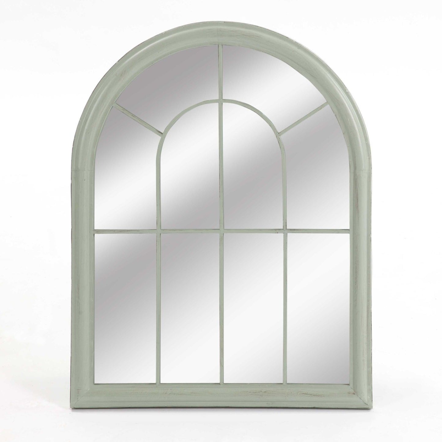 Arched Garden Mirror in Green