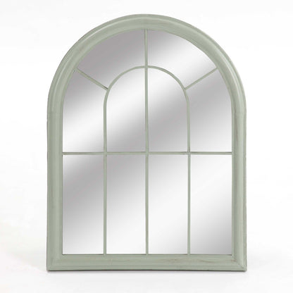 Arched Garden Mirror in Green