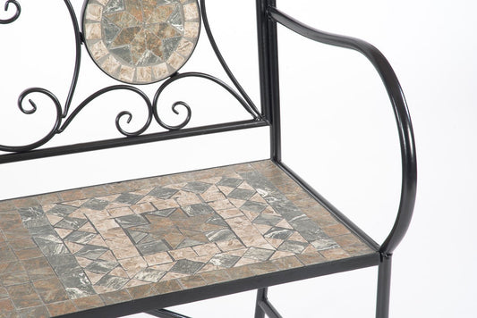 Turin 2 Seater Mosaic Garden Bench