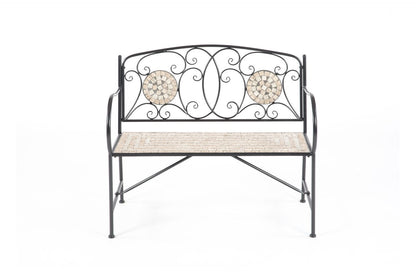 Milan 2 Seater Mosaic Garden Bench