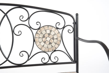 Milan 2 Seater Mosaic Garden Bench