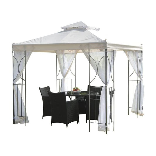 Contemporary Garden Gazebo in Cream