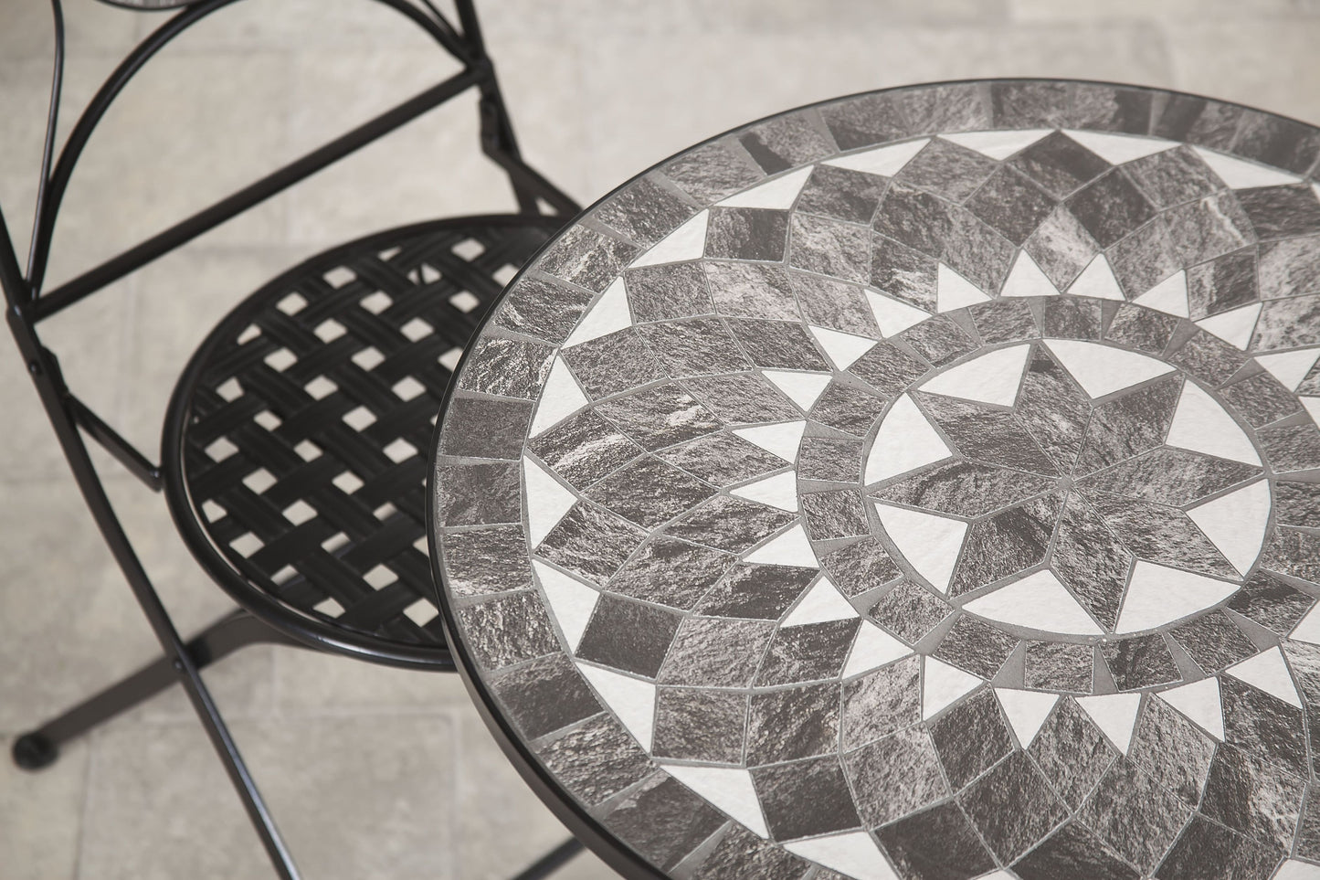Black Star 2 Seater Mosaic Bistro Set