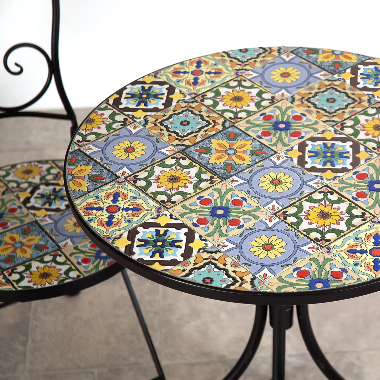 Majorelle 2 Seater Mosaic Bistro Set