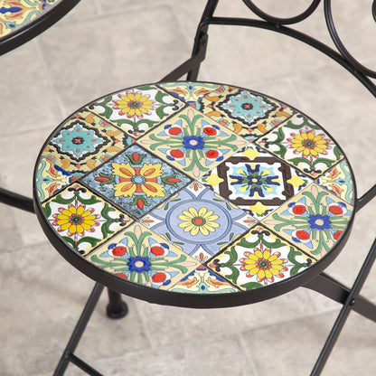 Majorelle 2 Seater Mosaic Bistro Set