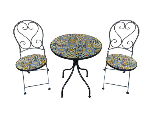 Majorelle 2 Seater Mosaic Bistro Set