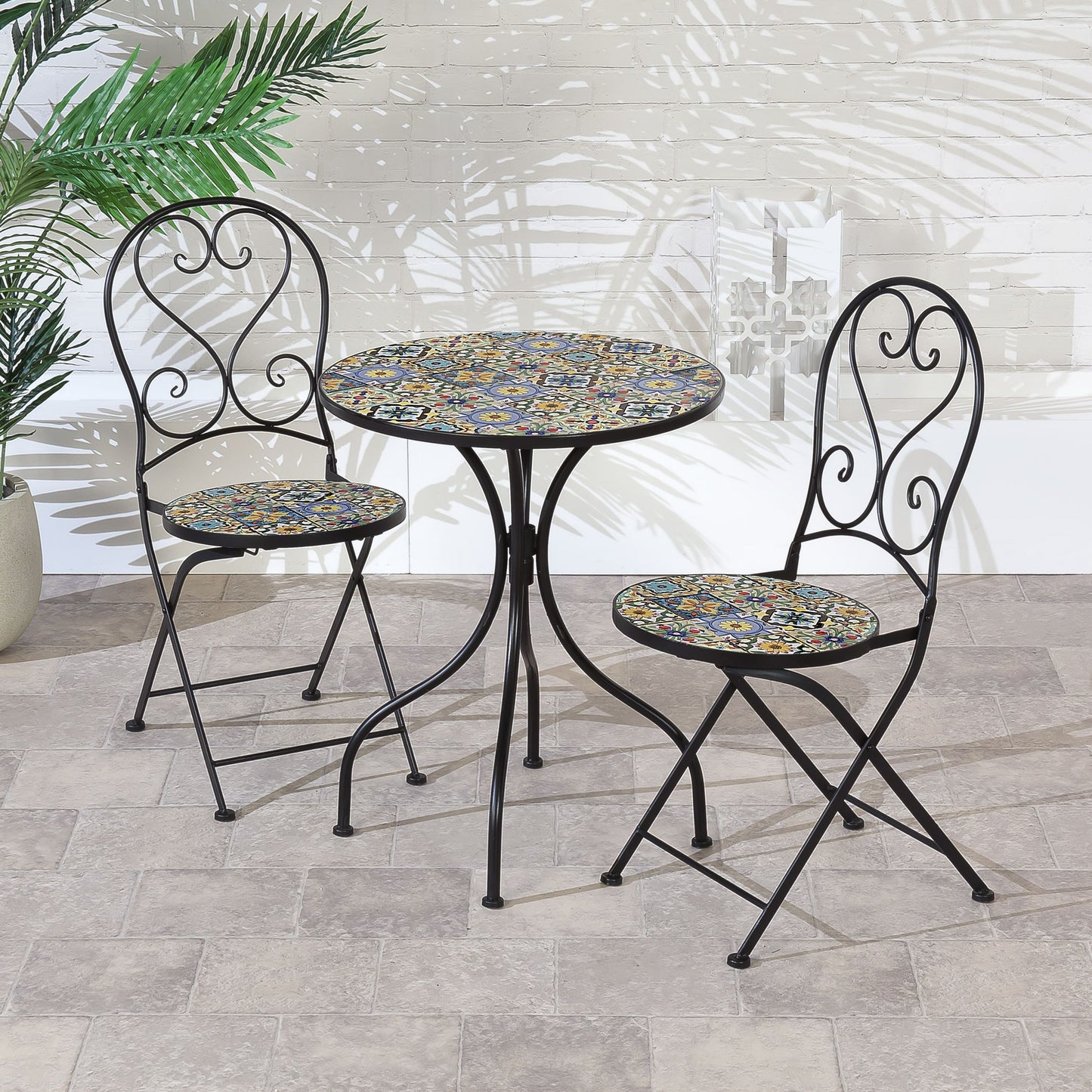 Majorelle 2 Seater Mosaic Bistro Set