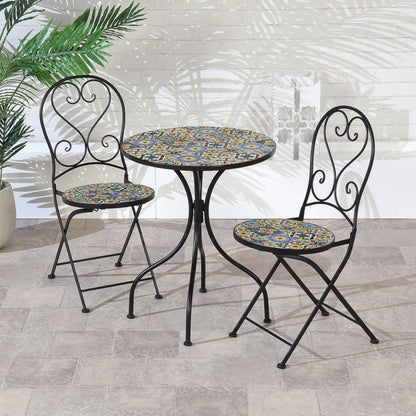 Majorelle 2 Seater Mosaic Bistro Set