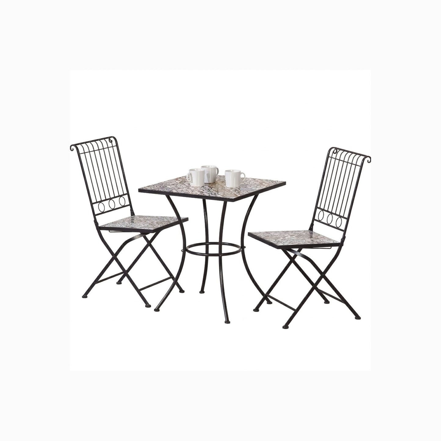 Alessandra 2 Seater Square Mosaic Bistro Set