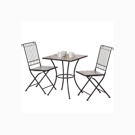 Alessandra 2 Seater Square Mosaic Bistro Set