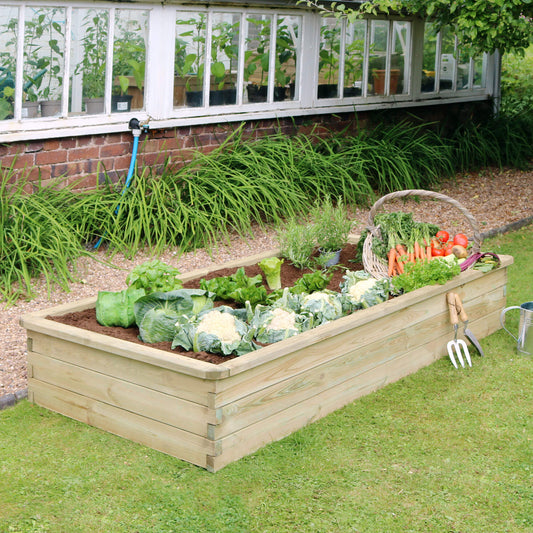 Sleeper Raised Bed 180x90x30cm for Flowers and Vegetables