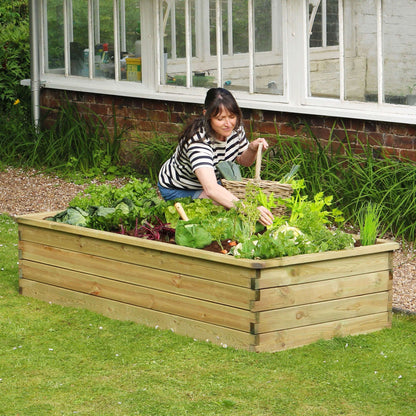 Sleeper Raised Bed 180x90x45cm for Flowers and Vegetables