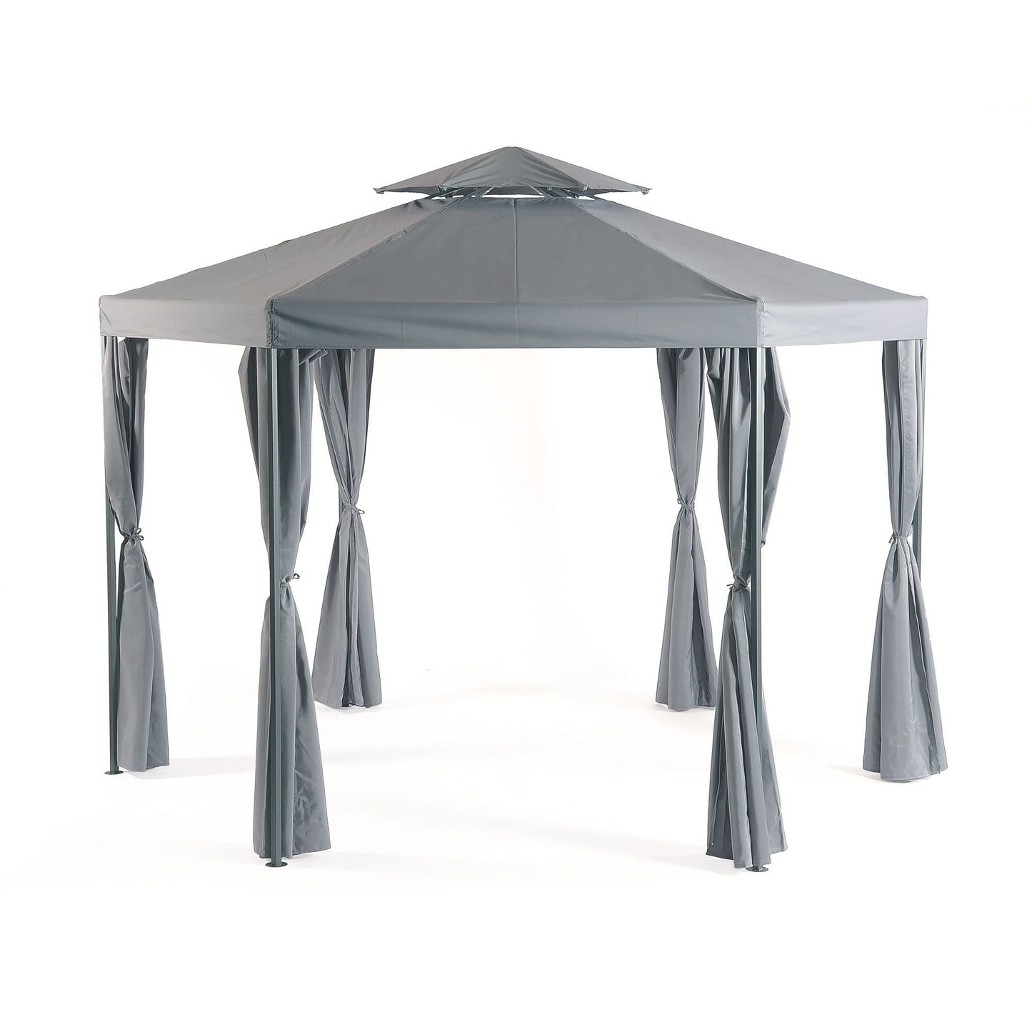 Arezzo Large Hexagonal Gazebo in Grey (3.3m x 3.3m)