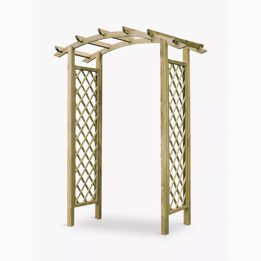 Cartagena Curved Top Garden Arch with Trellis