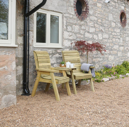Malaga Solid Wood Outdoor Garden Furniture Companion Set - 10 Year warranty against rot