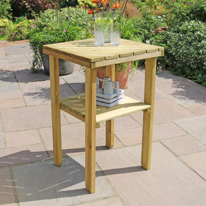 Side Table for Granada Outdoor Kitchen - Garden or Patio with Stainless Steel tops and Storage - 10 year warranty against rot