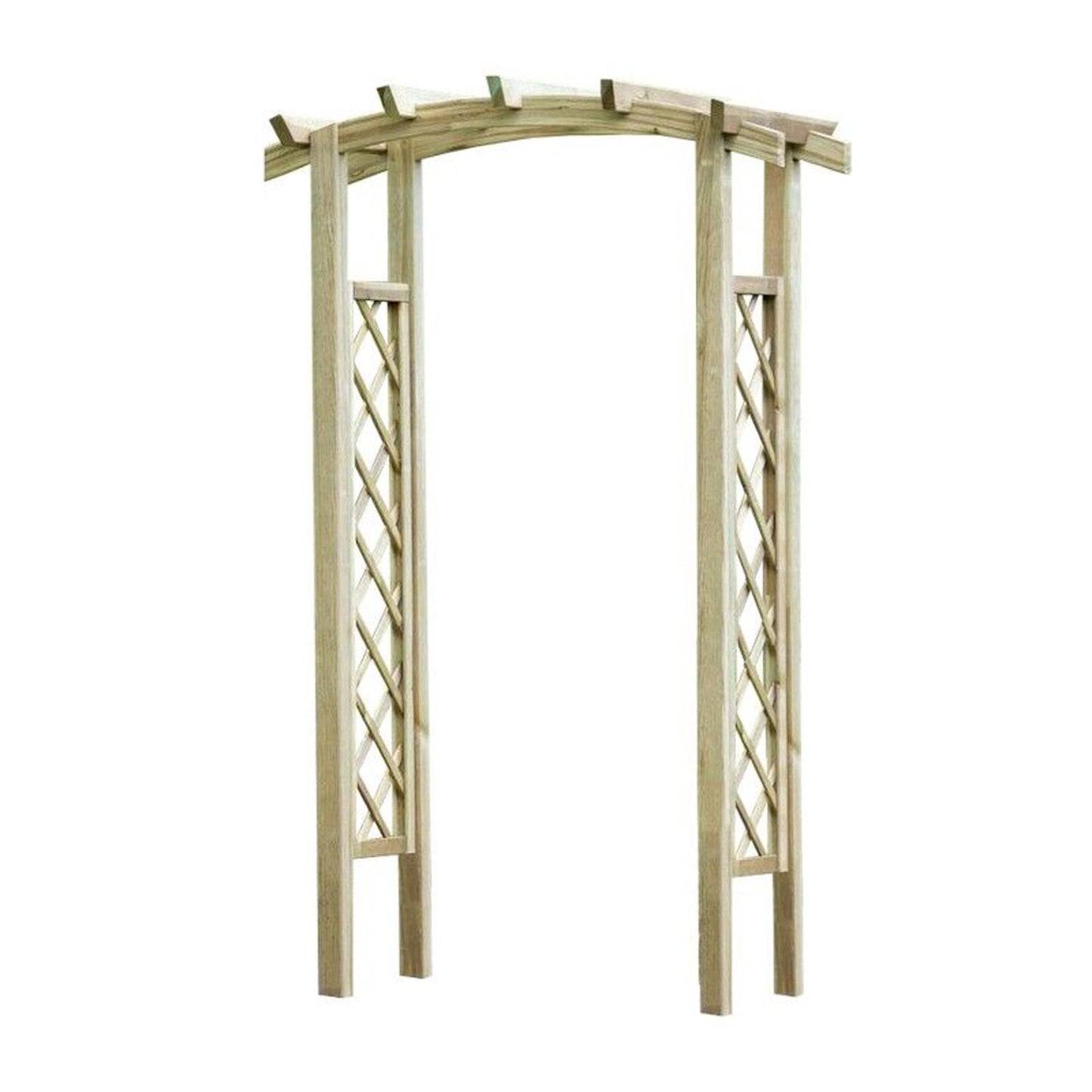 Guadalajara Curved Top Garden Arch with Trellis
