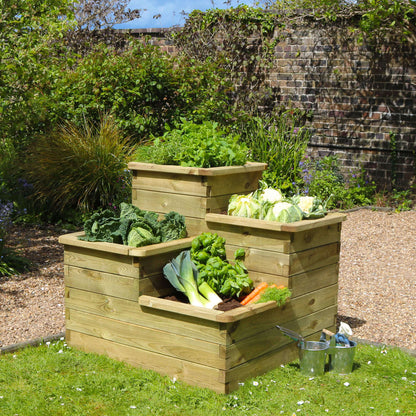 4 Tier Wooden Raised Bed