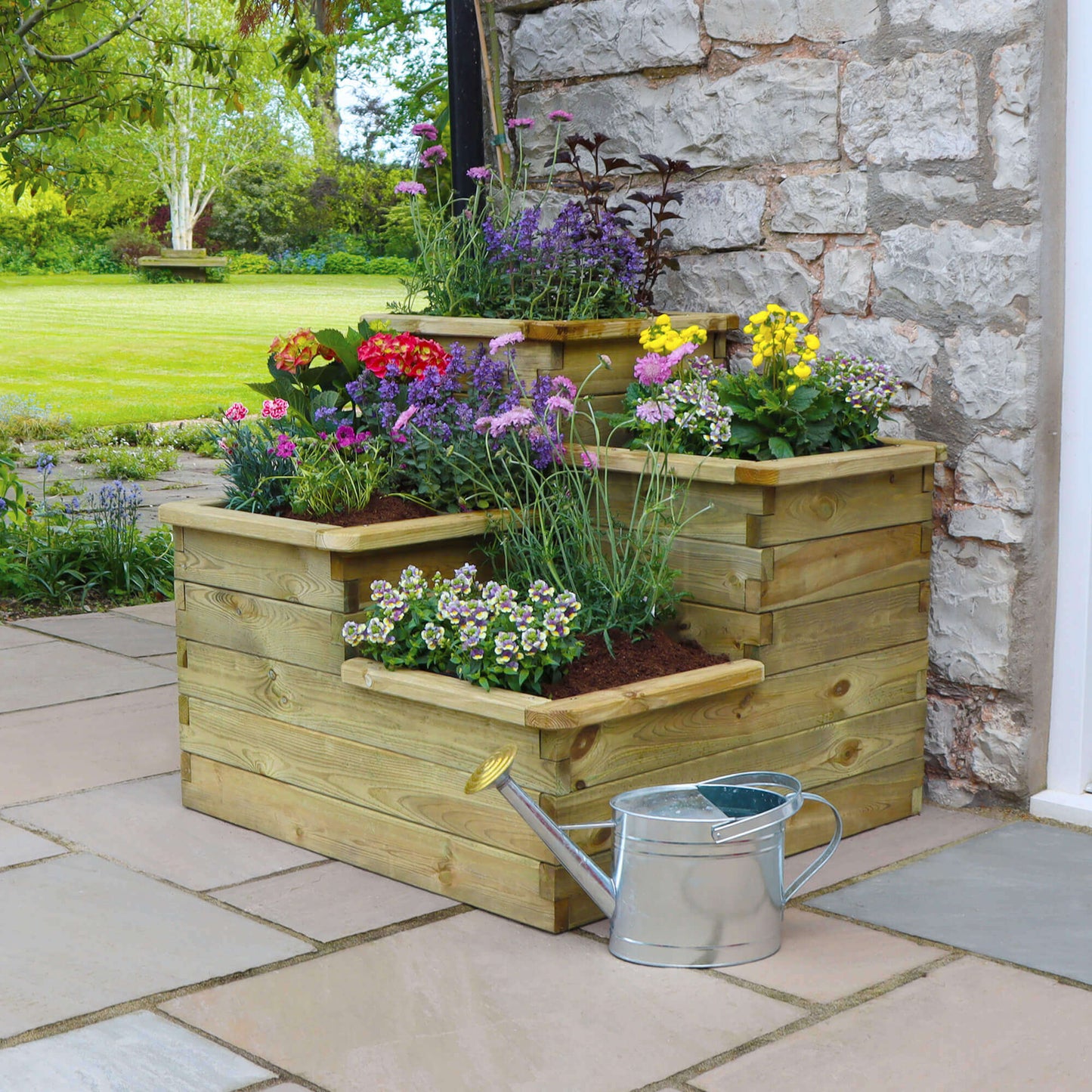 4 Tier Wooden Raised Bed