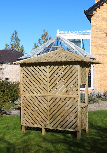 Bilbao Corner Garden Arbour Seat with Coffee Table