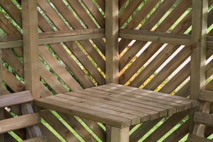 Bilbao Corner Garden Arbour Seat with Coffee Table
