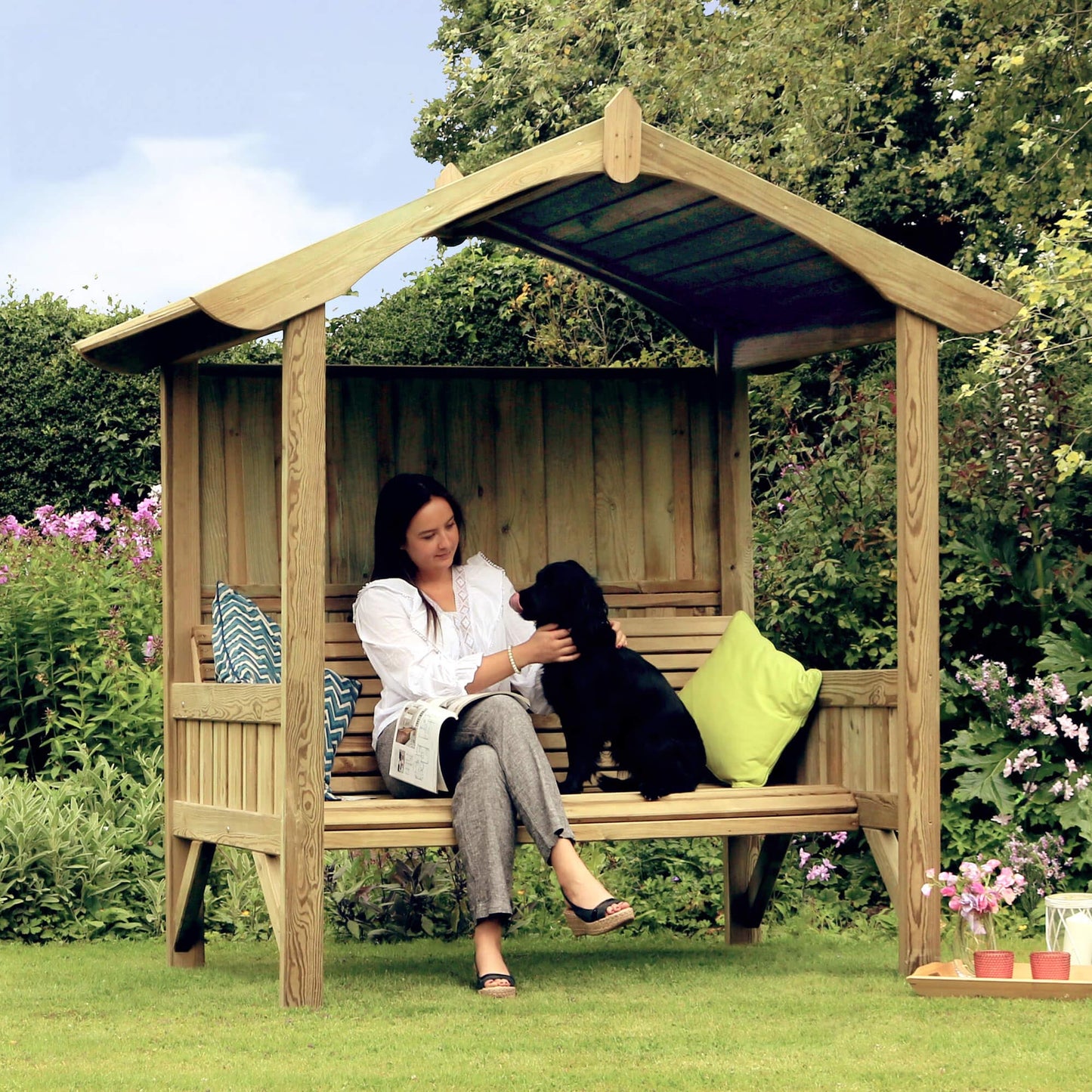 Pamplona Garden Large Arbour Seat Shelter
