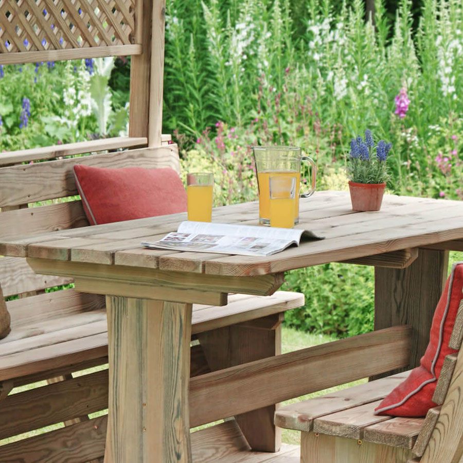 Marbella Garden Arbour 6 Seat Dining Set