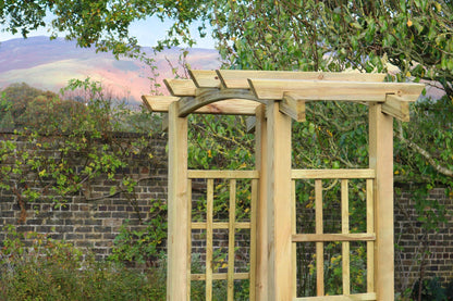 Reus Curved Top Garden Arch with Trellis