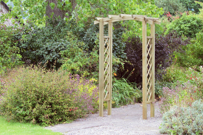 Guadalajara Curved Top Garden Arch with Trellis