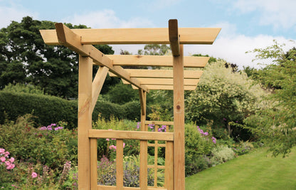 Arteixo Flat Top Garden Arch with Trellis