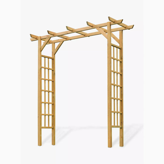 Arteixo Flat Top Garden Arch with Trellis