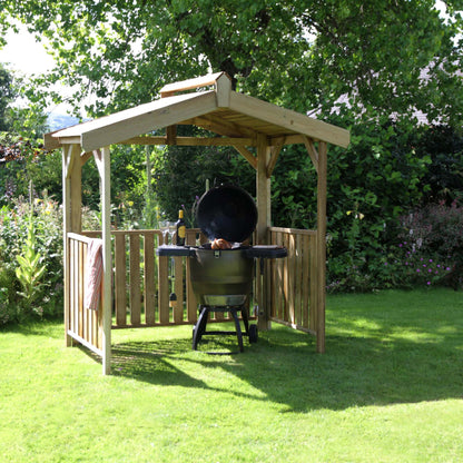 Leon Garden Wooden BBQ Shelter Gazebo