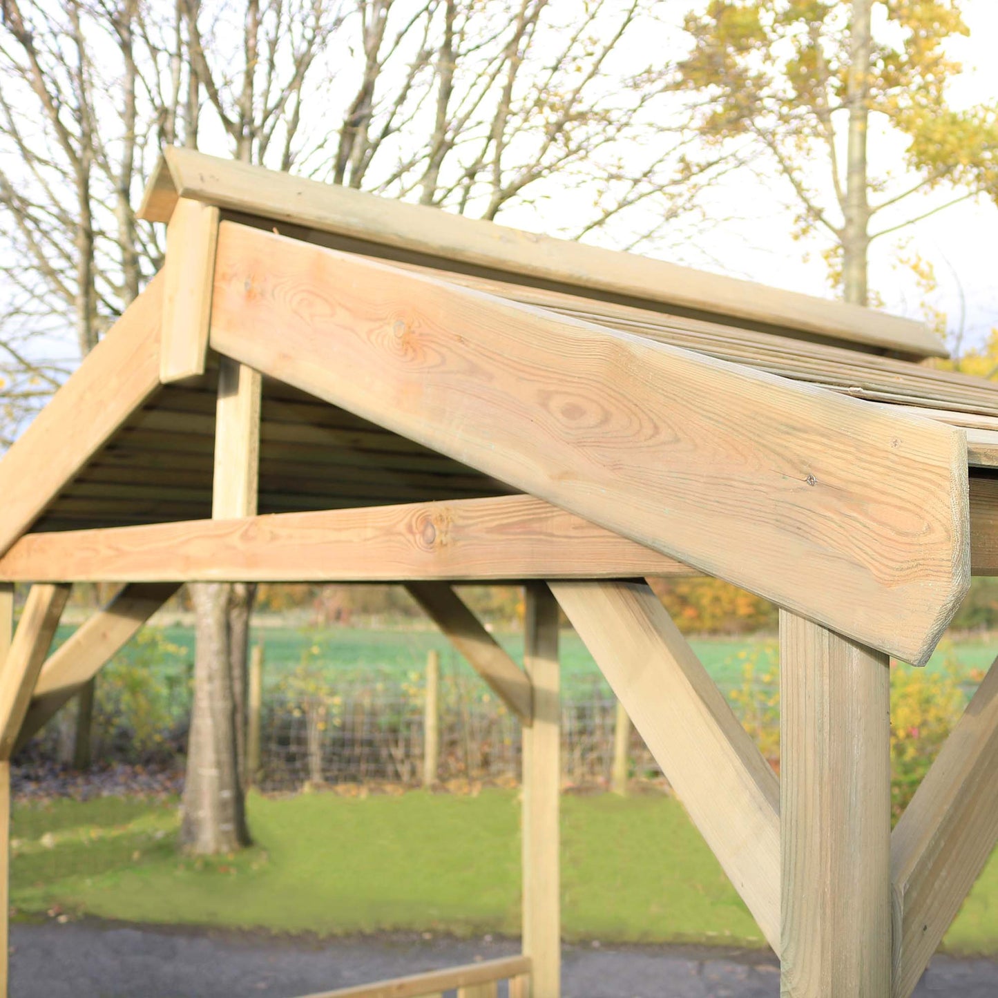 Leon Garden Wooden BBQ Shelter Gazebo