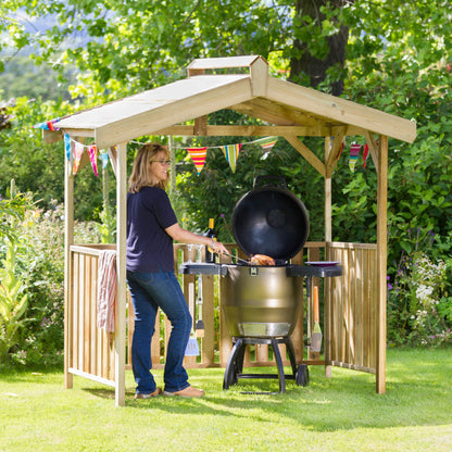 Leon Garden Wooden BBQ Shelter Gazebo