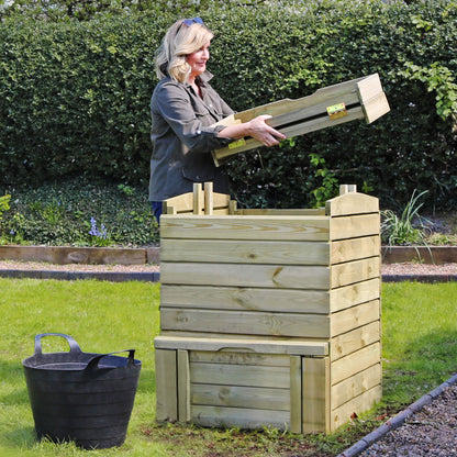 Wooden Beehive Compost Bin