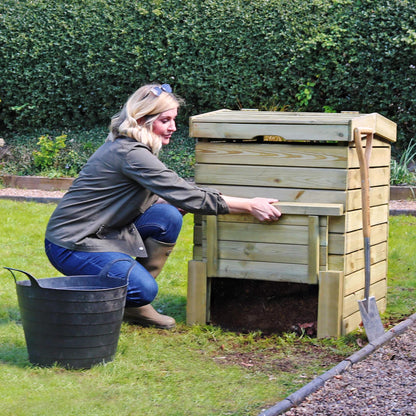 Wooden Beehive Compost Bin