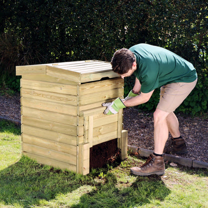 Wooden Beehive Compost Bin