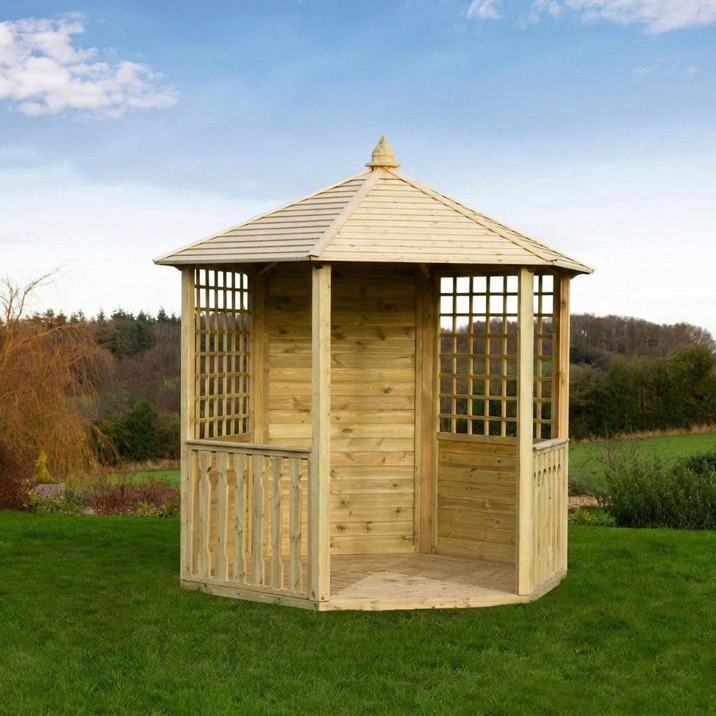 Hexagonal Garden Wooden Gazebo Shelter