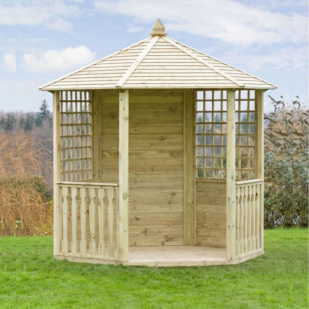 Hexagonal Garden Wooden Gazebo Shelter