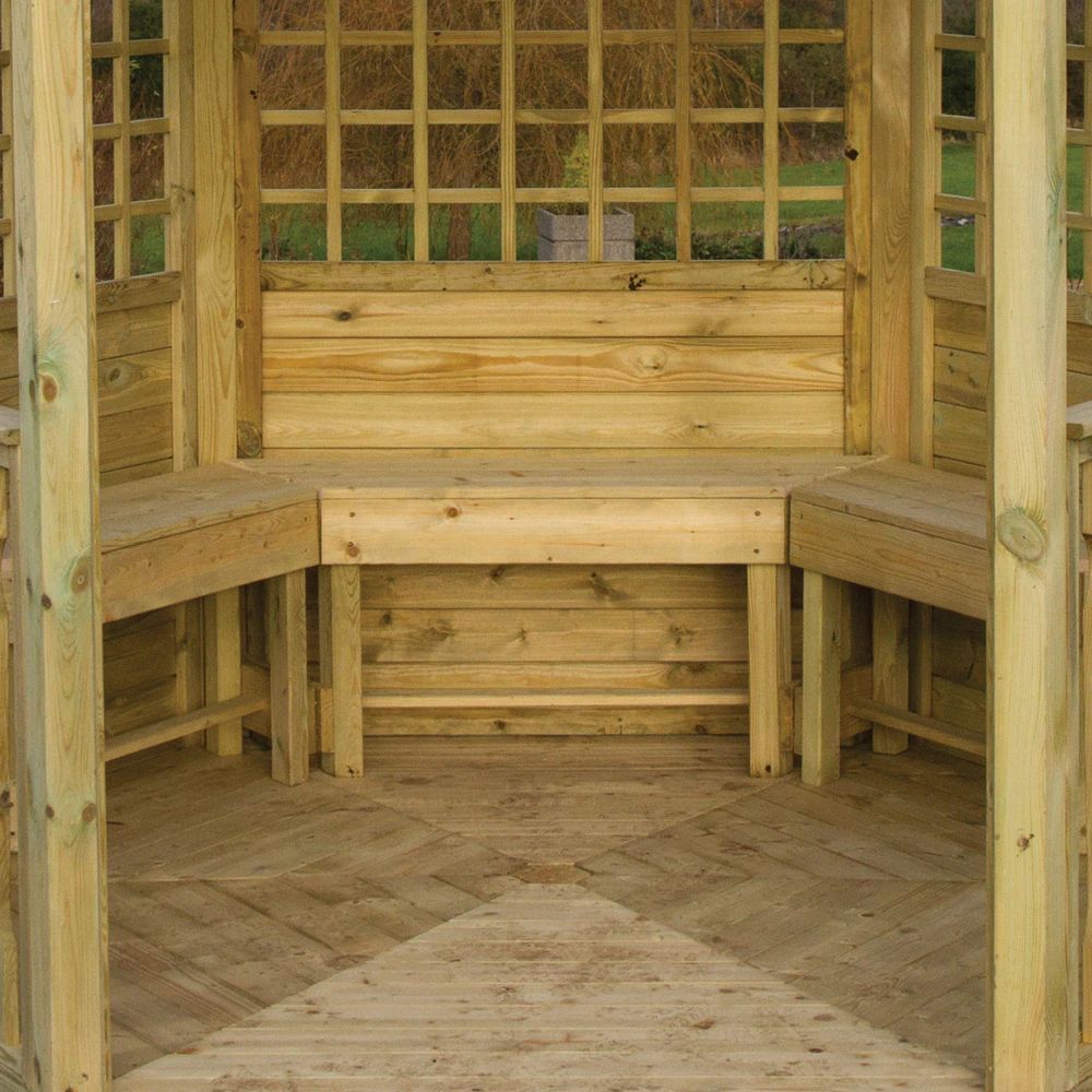 Hexagonal Garden Wooden Gazebo Shelter