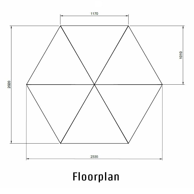Hexagonal Garden Wooden Gazebo Shelter